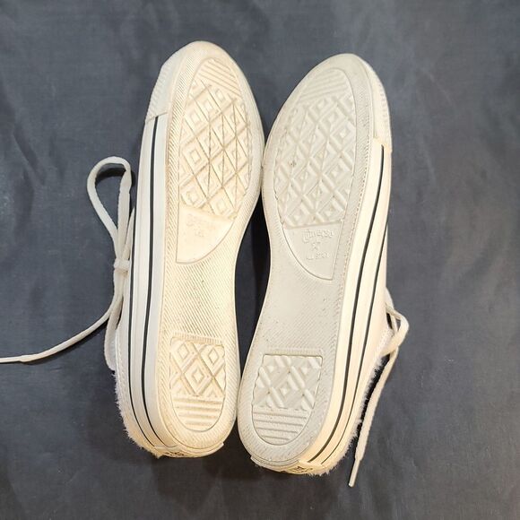 CONVERSE ALL STAR IVORY SLIP On SHOES PINK FUR INTERIOR - Picture 13 of 16